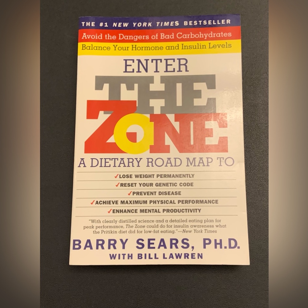 ✨5/$25✨ Enter the Zone Book by Barry Sears